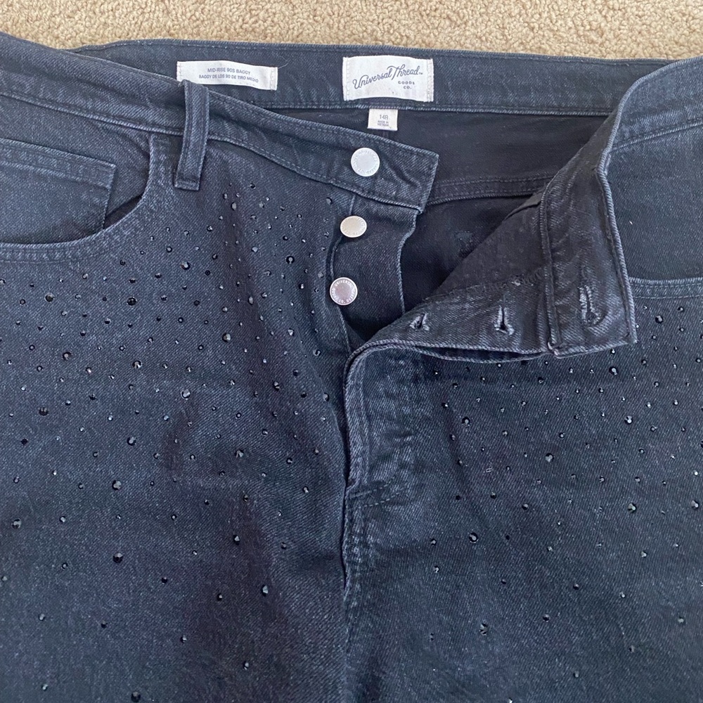 Studded Rhinestone Jeans - Picture 7 of 9